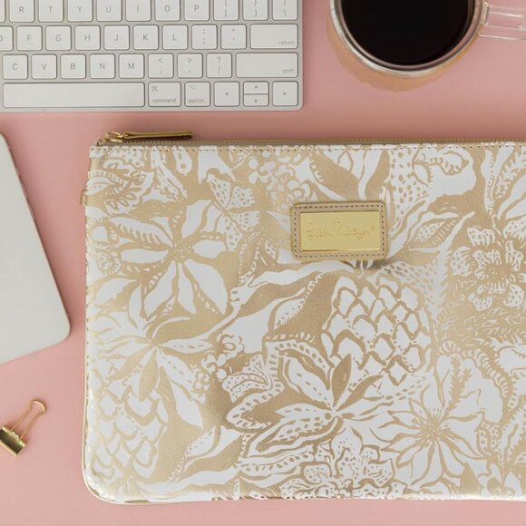 Lilly Pulitzer Padded Tech Sleeve with Small Zip Pouch for Accessories - Picture 4 of 4